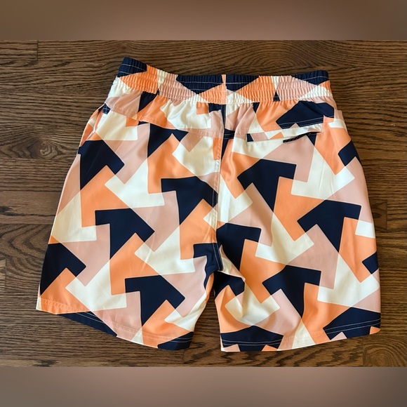 Sovereign Code Swim Trunks Mens Size Small Orange Blue Geometric NWOT - Picture 4 of 5